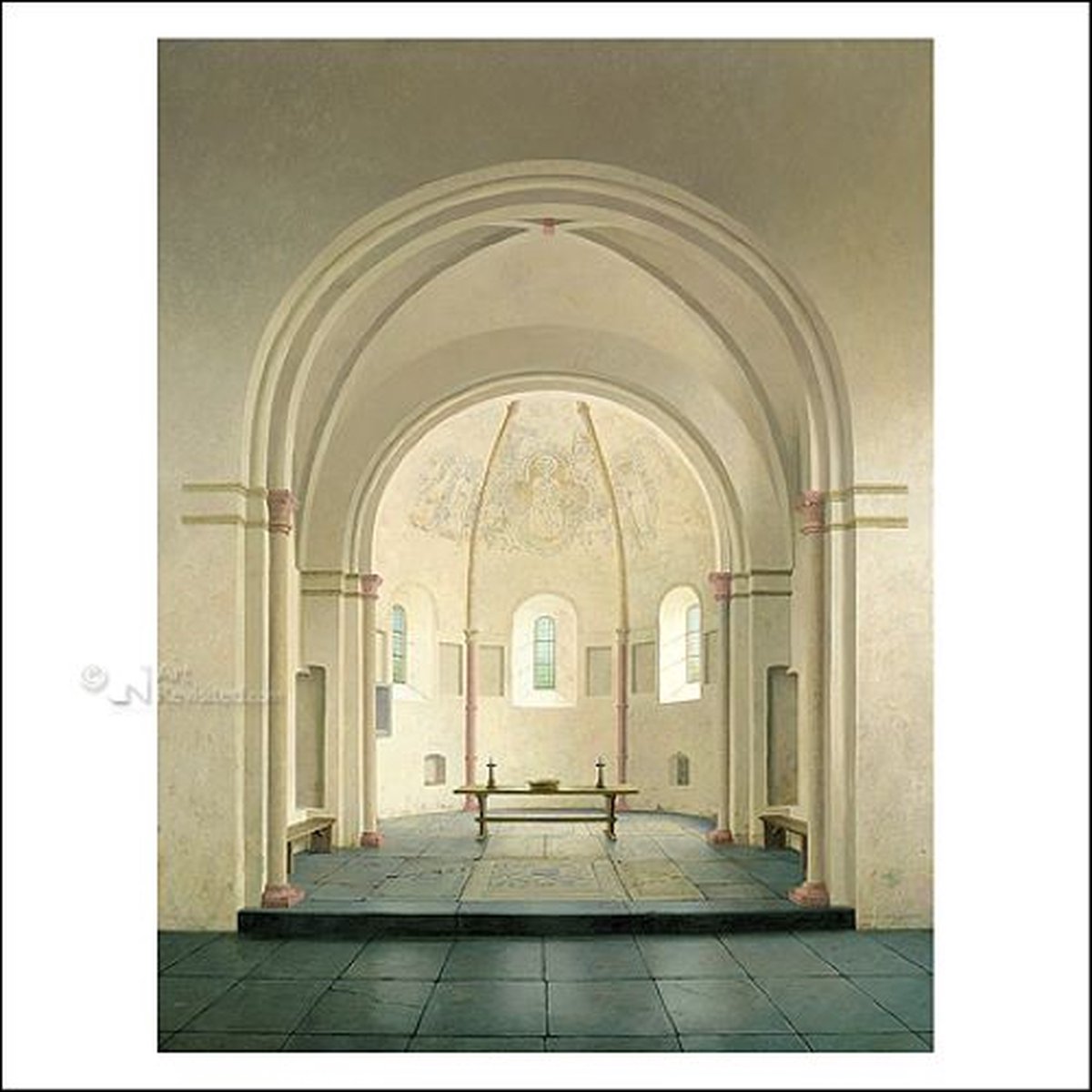 Wenskaart - De absis van de Romaanse kerk - Henk Helmantel