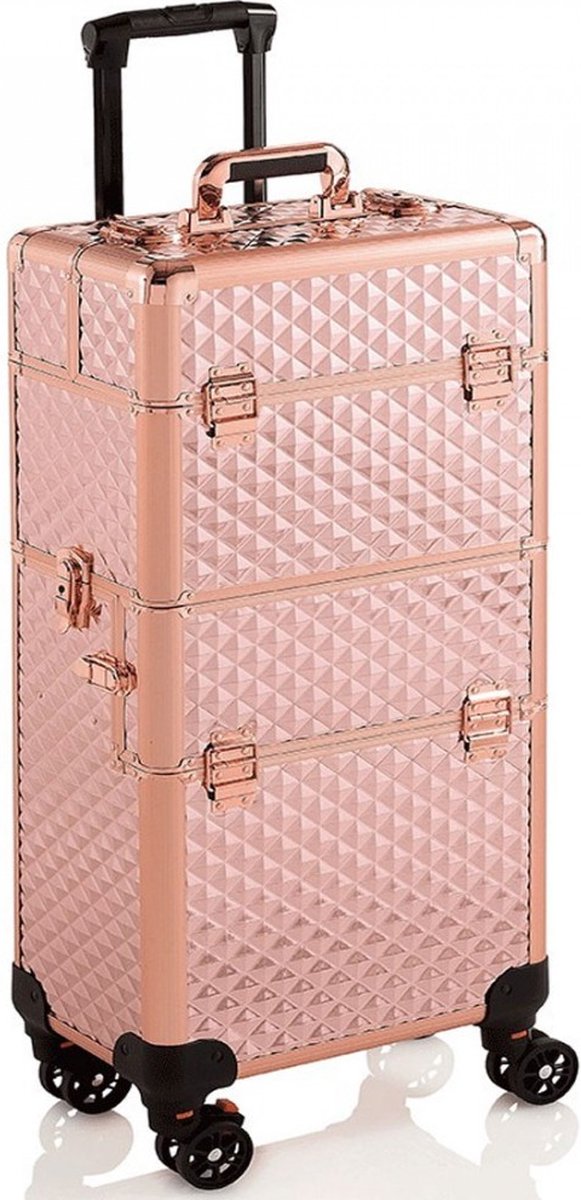 Professionele Trolley - Diamond Rose Gold - Hoogte 76 cm