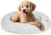 Pet Perfect Donut Hondenmand 80cm - Fluffy Hondenkussen - Hondenbed - Grijs - Wasbaar
