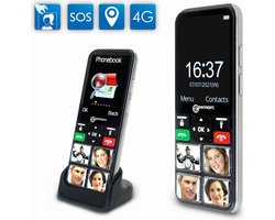 GEEMARC CL8000 4G GSM mobiele telefoon - 4 FOTO-toetsen - zeer geschikt voor SLECHTHORENDEN en SLECHTZIENDEN - Geolocatie