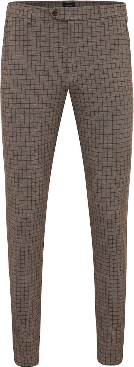 DEMETRIO Trouser with check Light brown (TRPAIE151 - 401)
