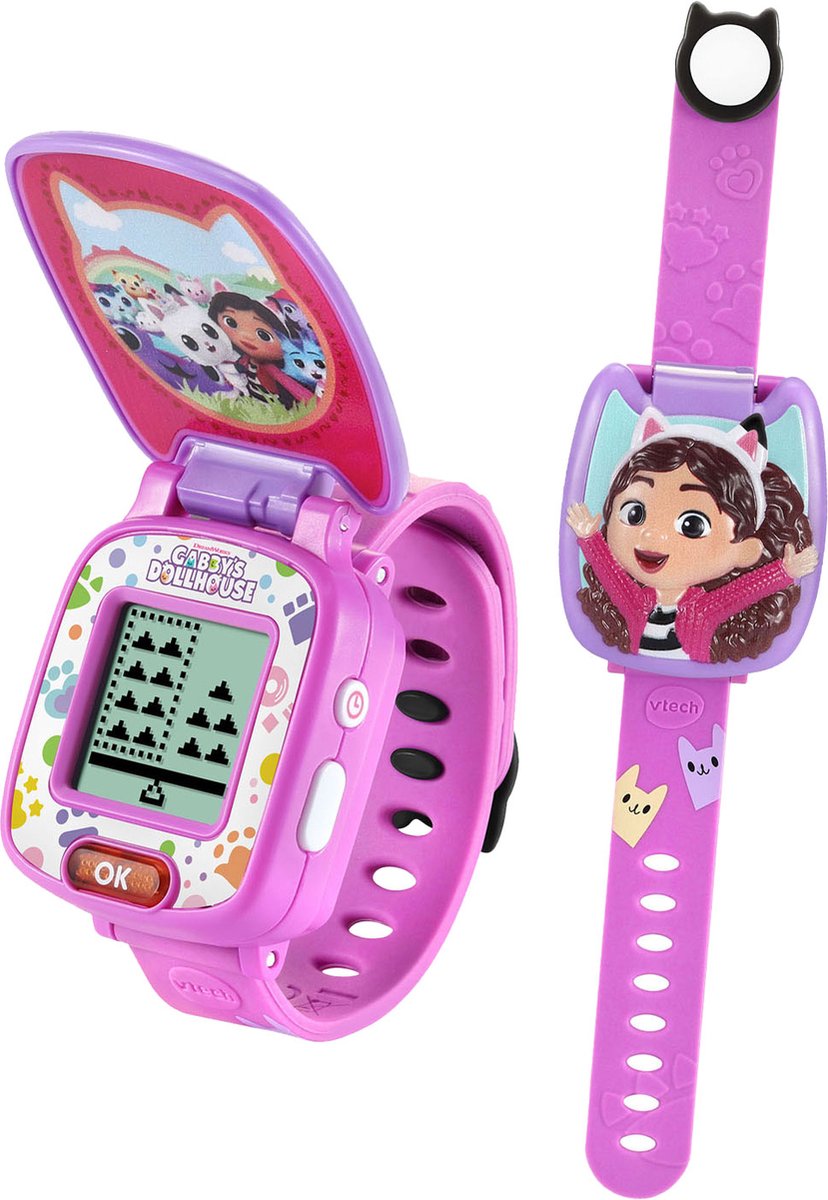 VTech Gabby's Poppenhuis Learning Watch Educatief Speelgoed Smartwatch Kinderen Inclusief 4 Ingebouwde Spellen Speelgoed vanaf 3 Jaar