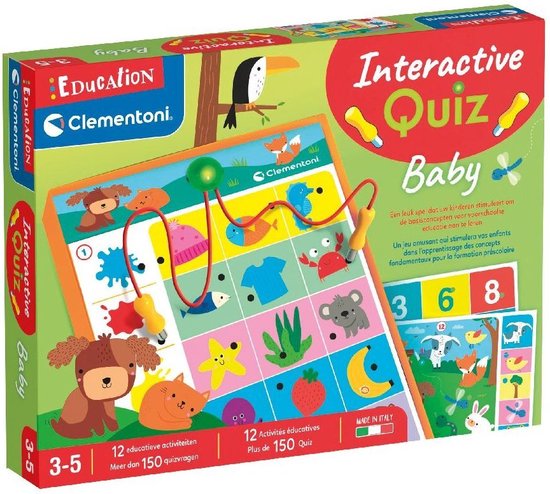 Clementoni Education - Interactive Quiz Pre-school – Educatief Spel – Het leerzame cadeautje - 3-5 jaar