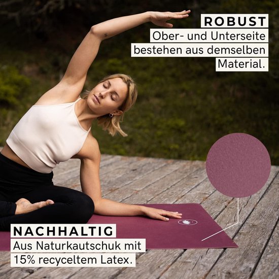 Yogamat van natuurlijk rubber gemaakt in Spanje - antislip en professioneel voor yoga en pilates - gerecycled rubber - dynamische yogastijlen - ARISE Yoga mat van Yogamat — afbeelding 2