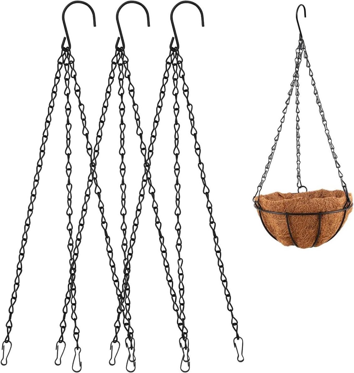 Plantenhanger Planthanger Hangende kettingen verstelbaar metaal voor bloemen plantenhangers vogelkooien lantaarns hangkettingreserve