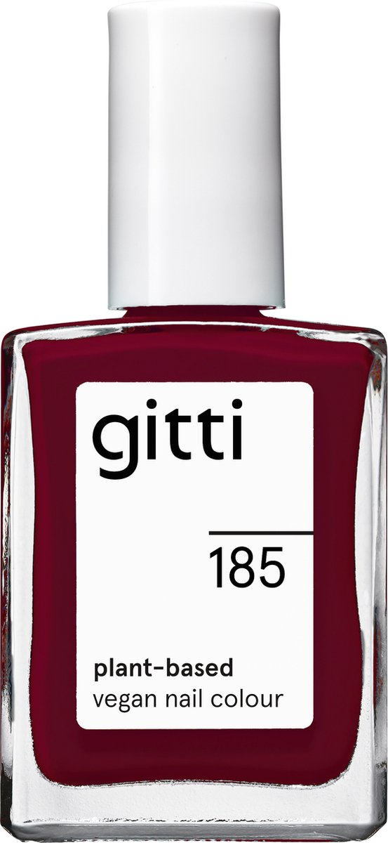 Gitti No. 185 - Royal Red - nagellak - minimaal 82% natuurlijk - 23 vrij - manicure - blijft 7 dagen zitten
