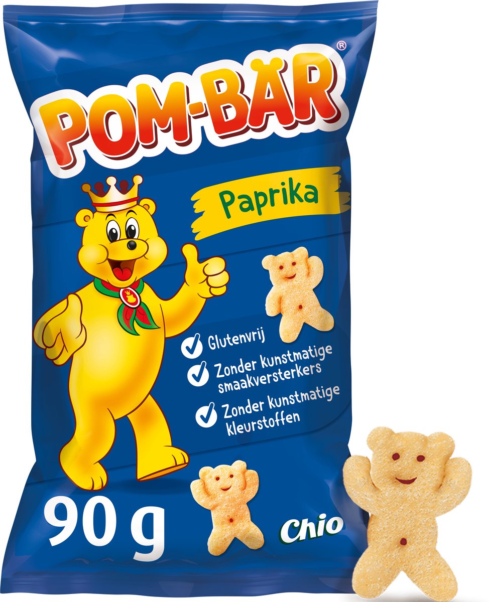Pom-Bär Paprika - Chips - 10x90 gram