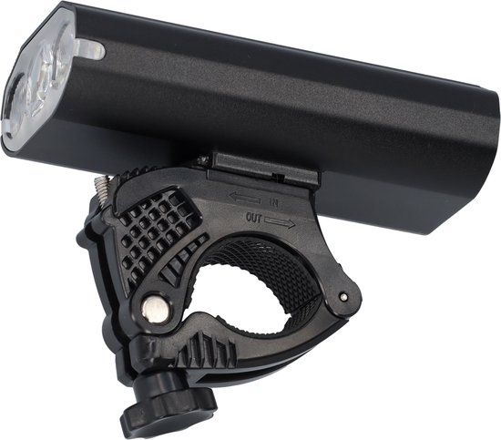 Fietslamp - Fiets verlichting - Voorlicht - Fietslicht - Fietslampje - Met lampenhouder - USB-C oplaadbaar - Verstelbaar - Verschillende standen - Zaklamp - Multifunctioneel - Zwart — afbeelding 2