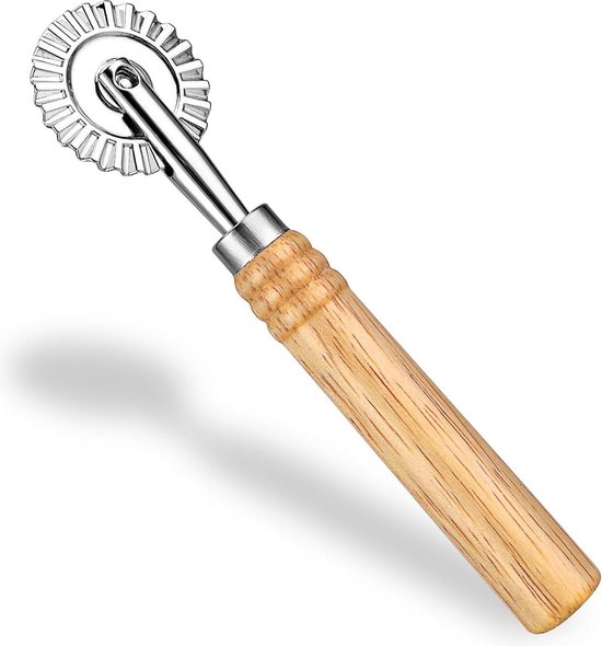 TIESOME Deegsnijder, deegsnijder met houten handvat TIESOME Deegsnijder, deegsnijder met houten handvat