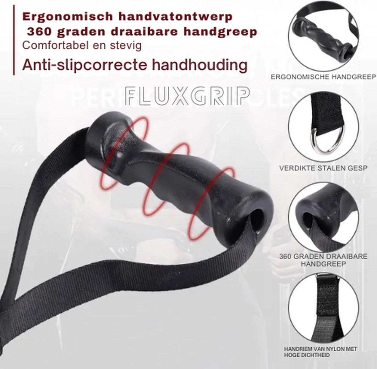 Handvormige Grip Set - Ergonomische Handgrepen voor Fitness & Krachttraining - Perfect voor Optrekstangen, Kabelmachines & Roeitrainers