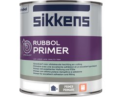 Sikkens Rubbol Primer Wit - 1 liter op kleur- Grondverf - Dekkend - Buiten - Mat -