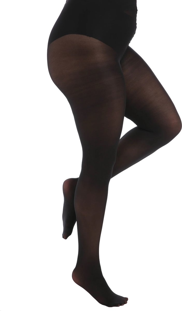 Panty grote maat 50 Denier zwart 60-62 Pamela Mann