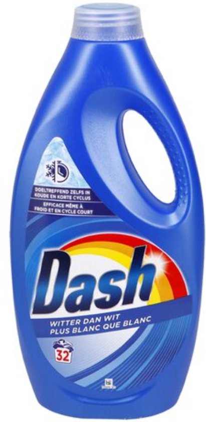 Lessive liquide Dash plus blanche que Wit - 4 x 1440 ml (128 lavages)