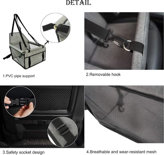 Voiture de panier de chien - chien de siège d’auto - chien de panier de voiture - voiture de siège de chien - coffre de voiture de panier de chien - voiture de coussin de chien - voiture de panier de Chiens