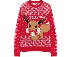 Pokémon - Eevee Kersttrui - Rood - XL