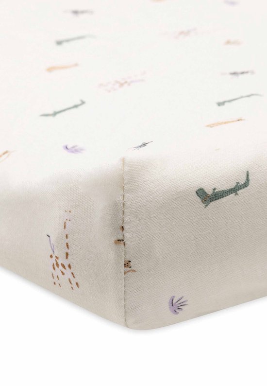 Jollein - Aankleedkussenhoes Jersey 50x70cm - Zachte Hoes Baby Aankleedkussen - Jungle Jambo — afbeelding 3