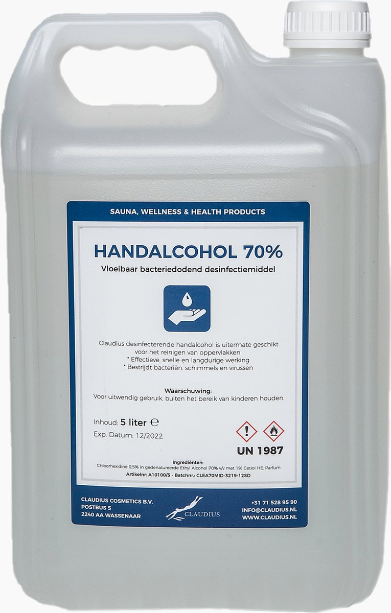 Goedkoopste Handalcohol spray 70 - 5 liter