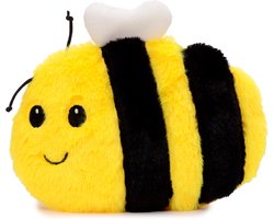 Puckator warmteknuffel hommel 20x16 cm - magnetronknuffel hommel - opwarmknuffel bij - knuffel bij - knuffel hommel zwart/geel