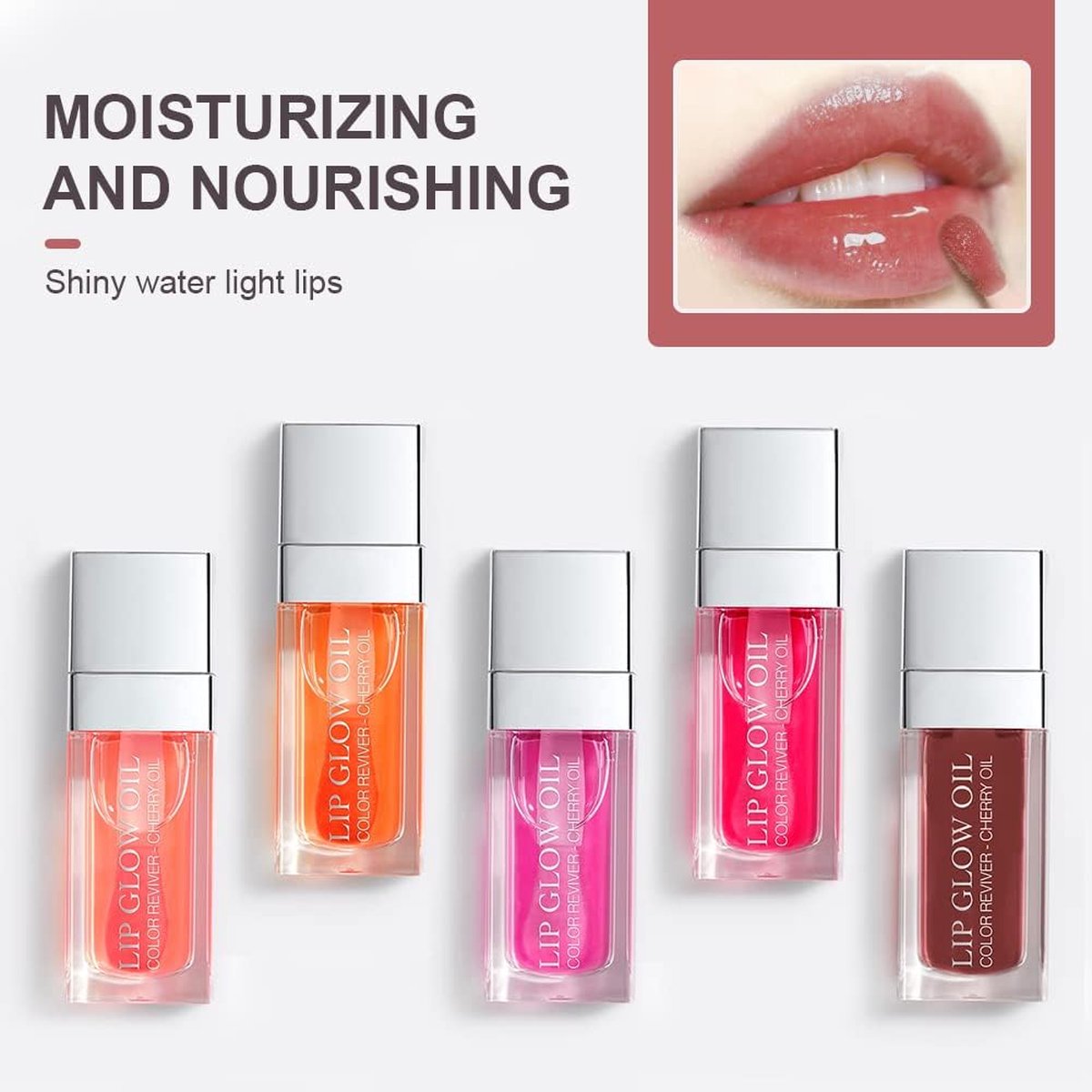 2 Stuks Lip Oil Getinte, (Rose wood 012 En Cherry 015) Hydraterende Lip Oil Langdurige Voedende Lip, Hydraterende Lipgloss Tint Lippenstift voor Vrouwen, Langdurige Vloeibare Lipstick Lippenverzorging, Lip Glaze Make-up Cosmetica. — cadeau in Verzorging - foto 4