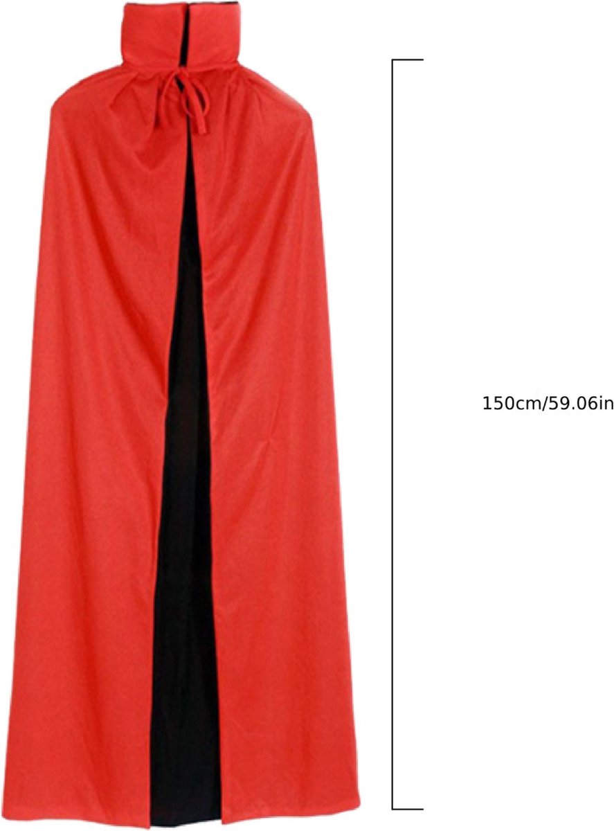 Bovista Halloween Kostuum - Halloween Outfit - Volwassenen - Vampier - Dracula - Cape - Costume - Carnaval
