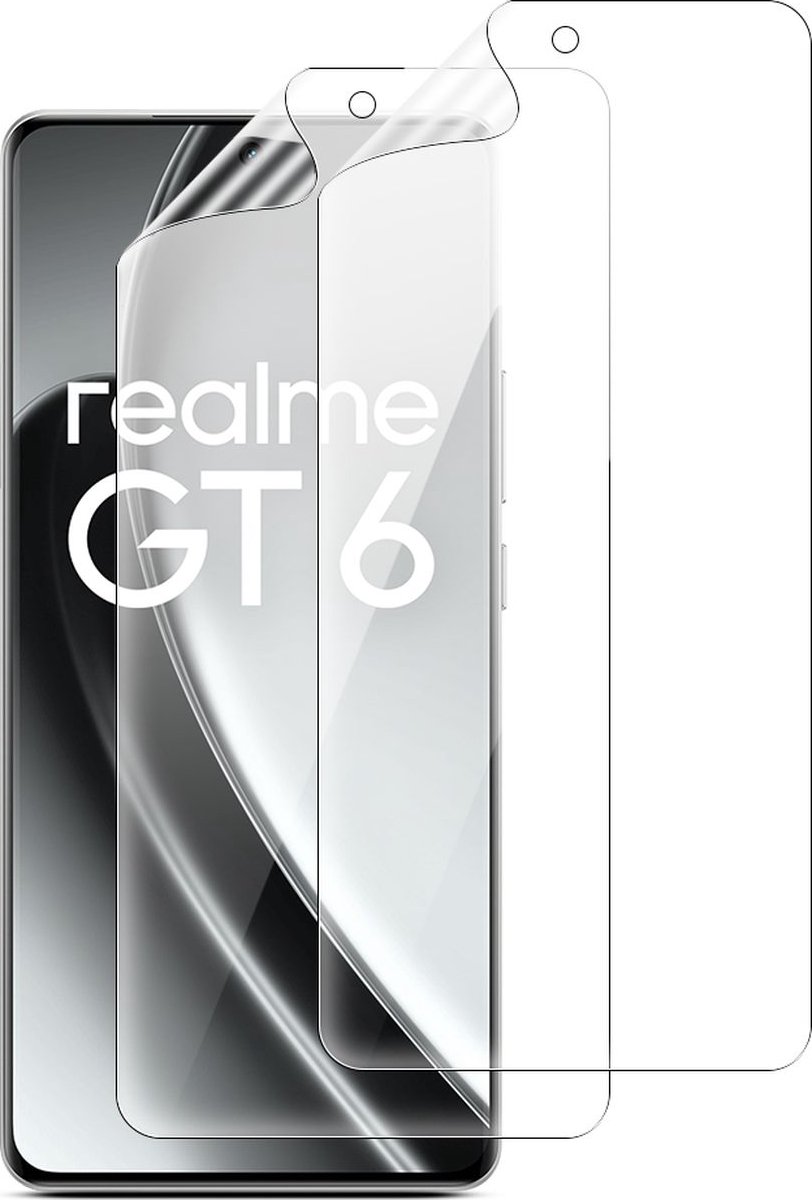 GrizzlyCoat Screenprotector geschikt voor Realme GT 6 Hydrogel TPU | GrizzlyCoat Screenprotector - Case Friendly (2-Pack)