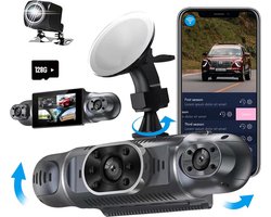 Lexium Dashcam voor auto - Dashcam - Dashcam voor auto voor en achter - Dashcam voor en achter - Dashcam voor en achter draadloos - Dual dashcam