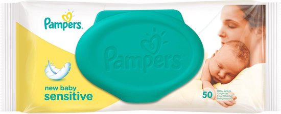 Pampers New Baby Sensitive Babydoekjes Voordeelverpakking 12 x 50 Doekjes