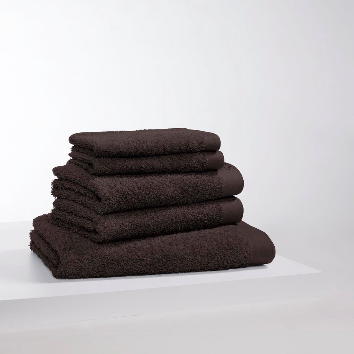 Goodivery ® 5-delige Handdoekenset van 100% Katoen - Zacht en Comfortabel, 600 g/m², Bruin