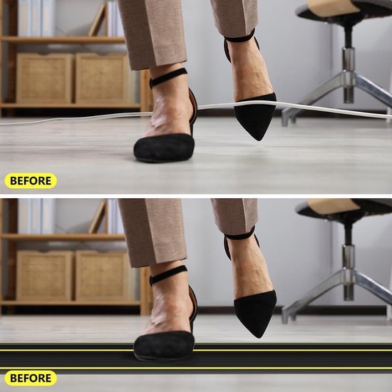 Vloerkabelhoes, pvc-koordbeschermer, zelfklevende stroomkabelbeschermer, kabelafdekkingen, kabelafdekkingen, draadkabelhoezen, grijs, D40, 3 meter Vloerkabelhoes, pvc-koordbeschermer, zelfklevende stroomkabelbeschermer, kabelafdekkingen, kabelafdekkingen, draadkabelhoezen, grijs, D40, 3 meter