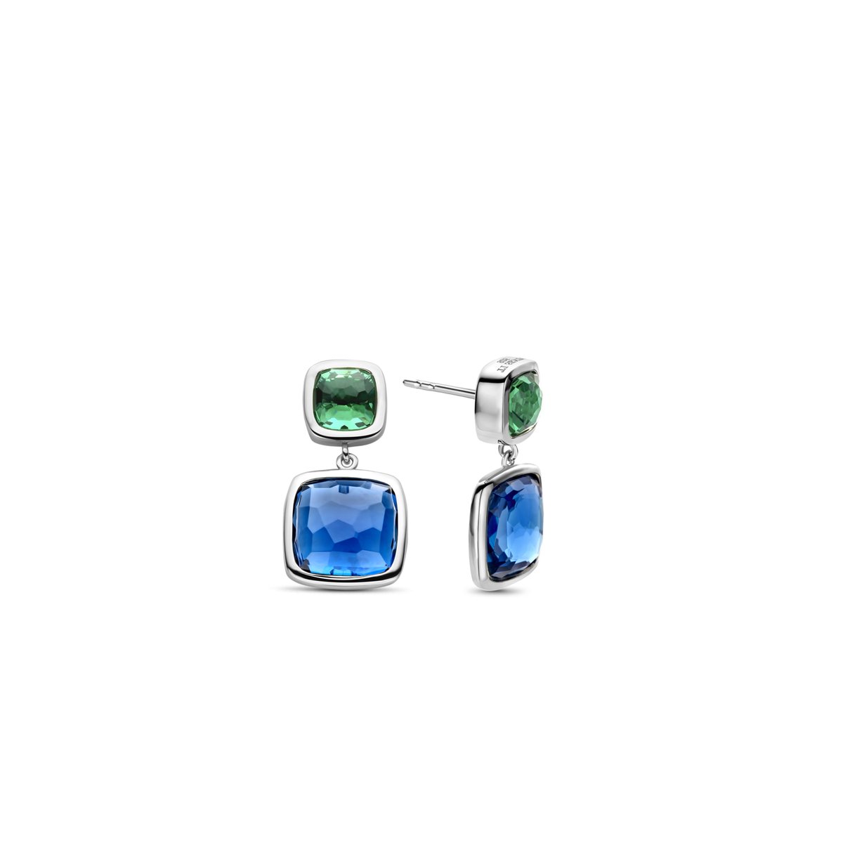 TI SENTO Dames Oorbellen - 925 zilver - Blauw - 7908DB