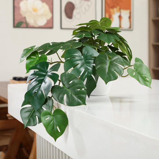 Plante artificielle Monstera Tropical de 50cm, fausse plante raliste en  plastique,... | bol