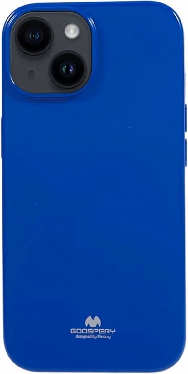 Goospery - iPhone 15 Plus - Backcover hoesje Jelly - Donker Blauw