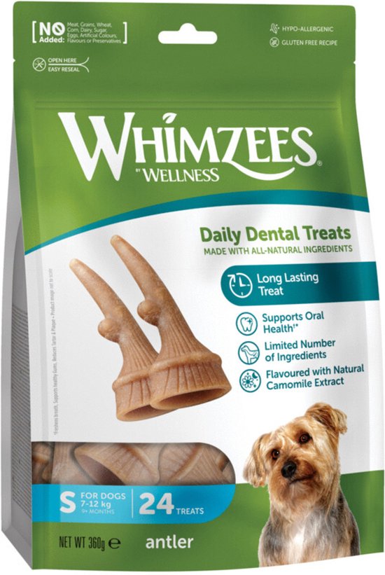 Whimzees Antler S - Kauwsnacks - Hond - 24st