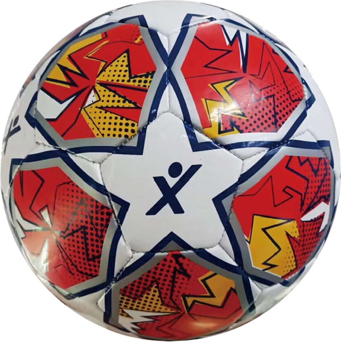 SportX Voetbal Champion 330-350 g Wit/Rood/Geel