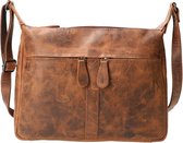 Leather Design Schoudertas Hunter Bruin