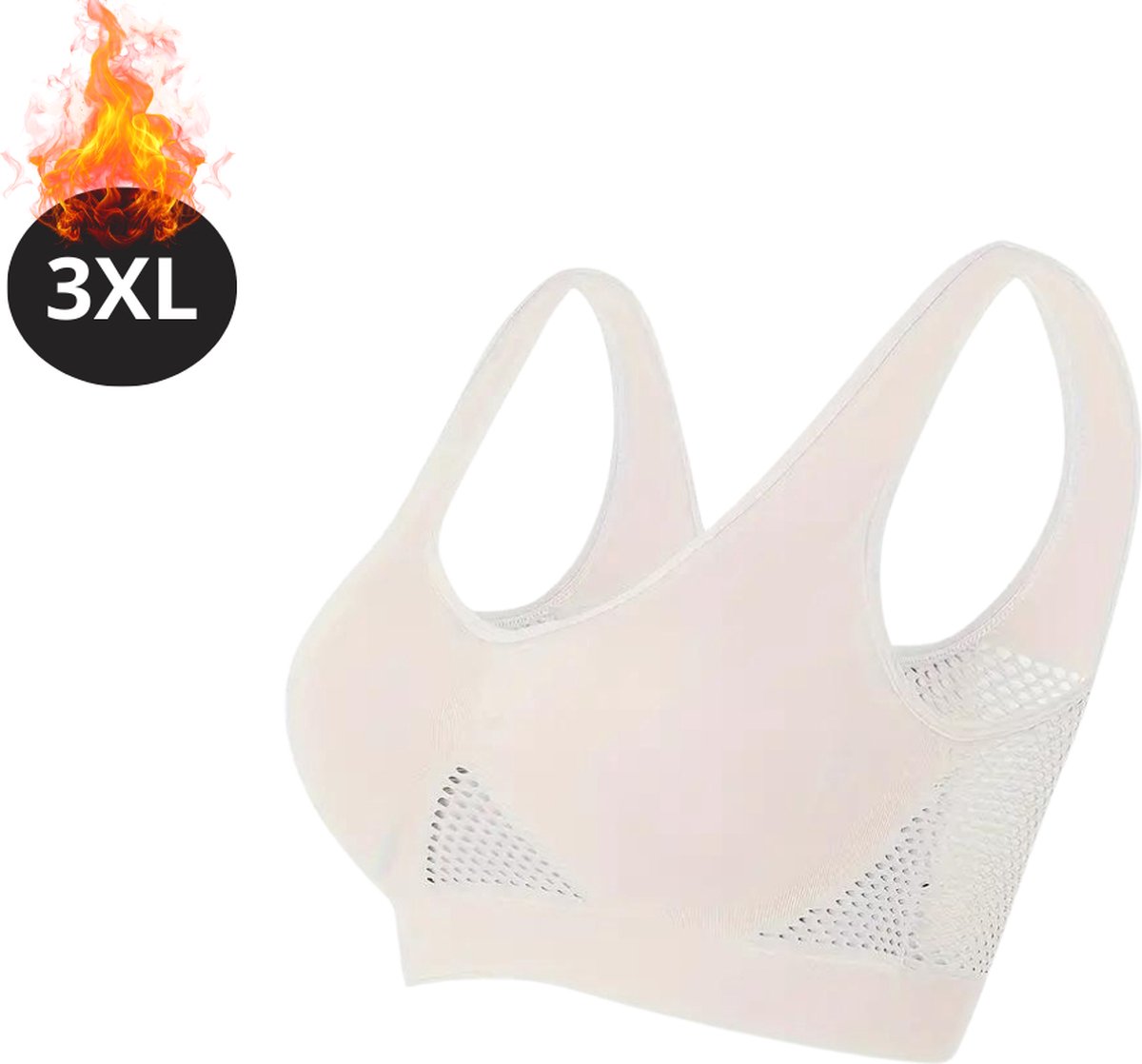 Livano BH Zonder Beugel - Zonder Bandjes - Push-up Bh's - Comfort Beha - Comfortabel - Sterk - Yoga - Plus Size - Wit