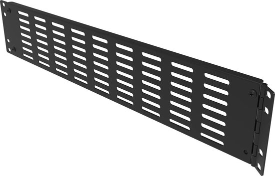 Foto: Blindpaneel met scharnier en ventilatie afscherming voor 19 inch netwerk en serverkasten 2he hoogte 2uvbphn 
