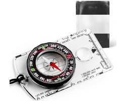 DOWO® - Kompas - Kaart kompas - Plaatkompas - Lichtgewicht – Waterdicht