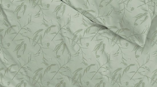 Zohome Dekbedovertrek Fiori-di-Satinado - Abstract Bedlinnen - 200x220 - Groen - Dekbedhoes van 100% Katoen-Satijn van Merkloos — afbeelding 3