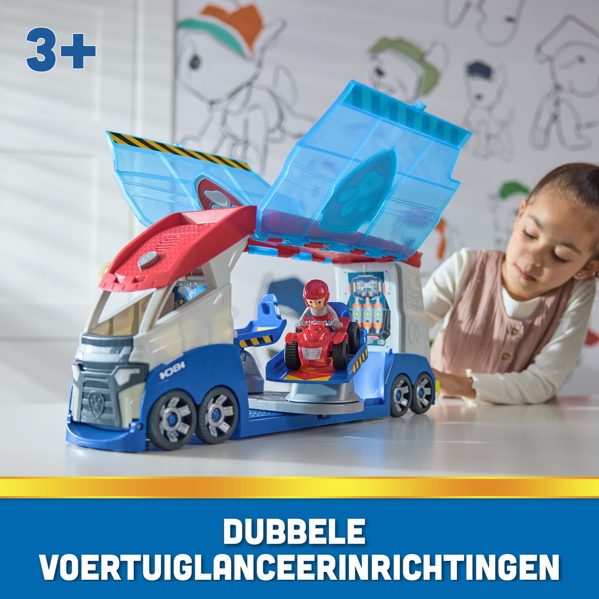PAW Patrol - Transformerende PAW Patroller met voertuigwerpers lichten en geluiden Ryder-actiefiguur en ATV-speelgoedauto — afbeelding 10