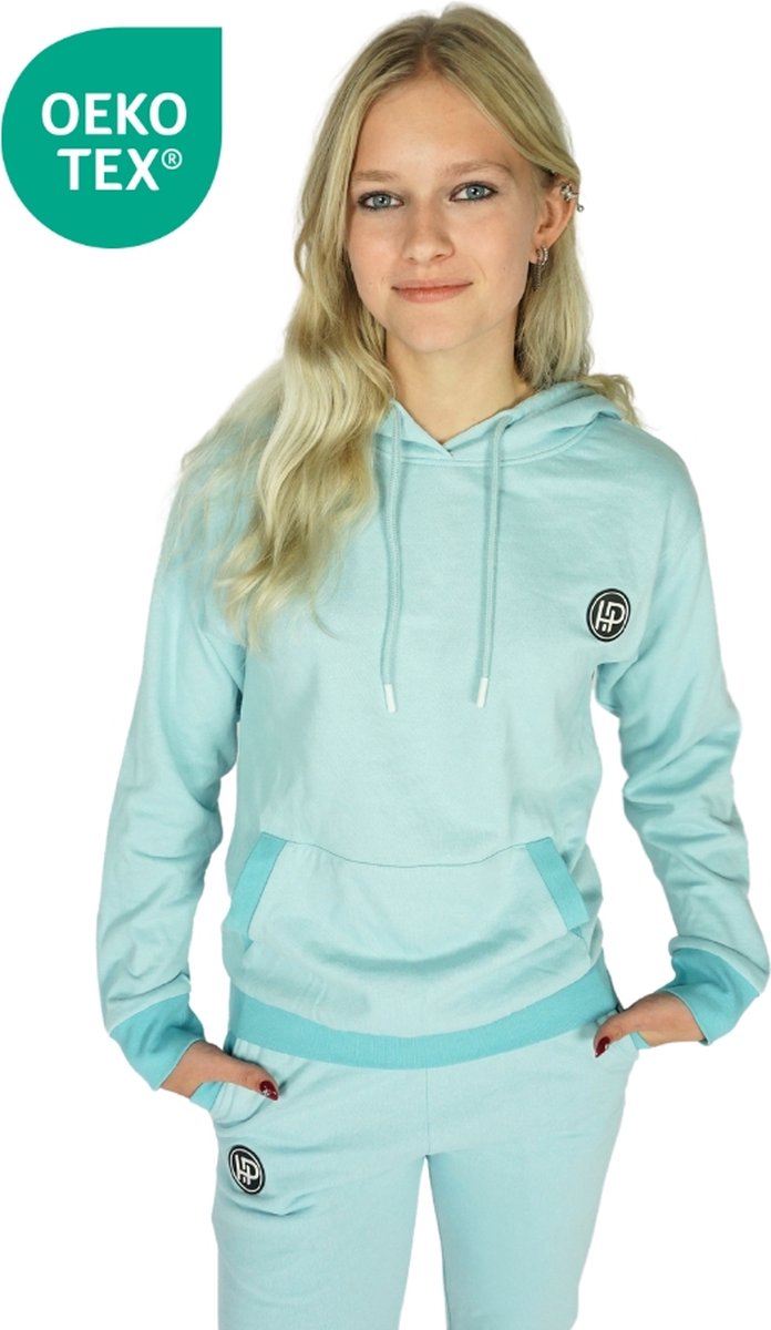 Happy Pyjama's | Dames Joggingpak – Populaire blauwe joggingpak voor dames – Duurzaam Katoen – Maat XL (S-XL)
