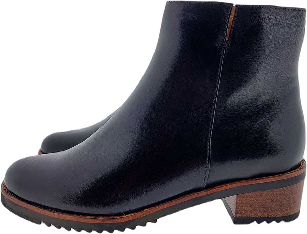EVERYBODY Belport Enkellaarsjes - Enkelboots met rits - Dames - Zwart - Maat 37,5