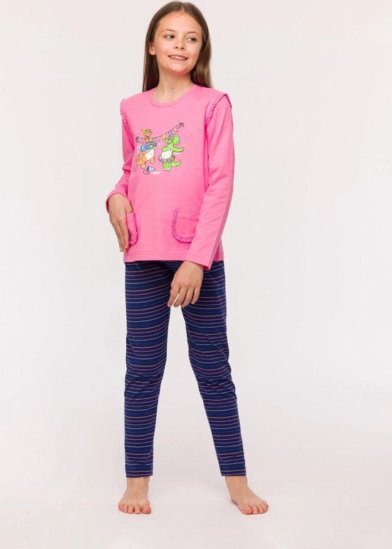 Pyjama Femme Woody Dino Danse Pants Rayures - Rose