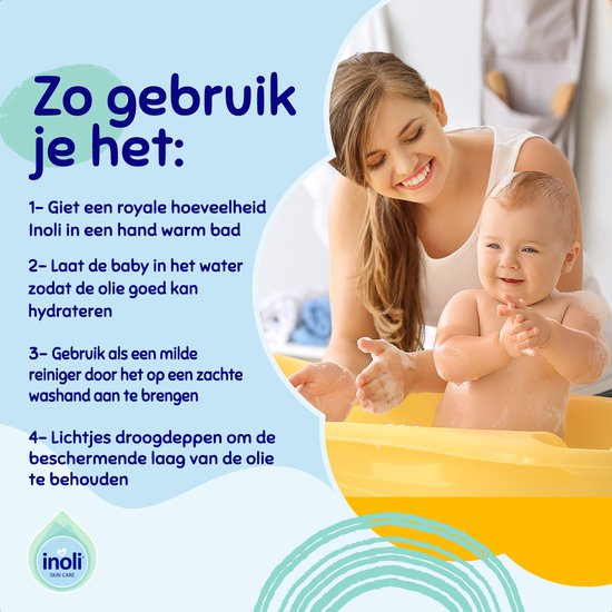 Inoli Skincare - Inoli Badolie voor Gevoelige Huid 100 ml - Babybenodigdheden - 100ml van Inoli — afbeelding 5