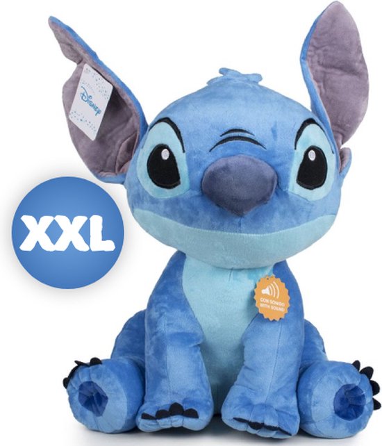 Stitch XXL Knuffel – Disney Lilo en Stitch Grote Pluche Knuffel + Geluid XL 125 cm MEGA GROOT - Lilo & Stitch Plush Toy - Gigantische Speelgoed Knuffels voor Kinderen Jongens Meisjes
