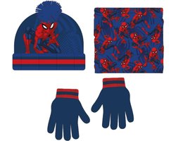 foto van Spiderman Winterset Handschoenen Muts en Sjaal Jongens Meisjes