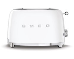 SMEG TSF01WHEU Broodrooster - 2 Sleuven - 950W - 6 Bruiningsstanden - Ontdooifunctie & Opwarmfunctie - '50s style - Wit