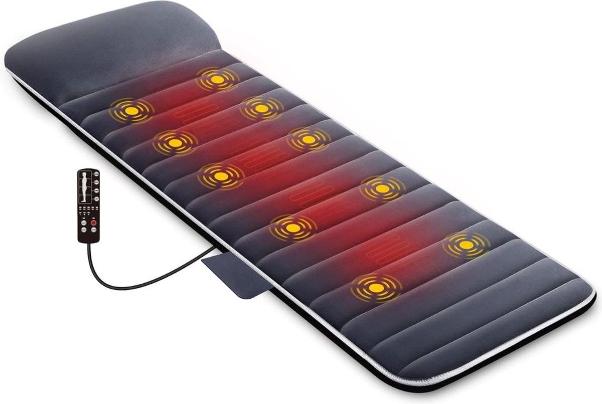 Massage Mattress 10 Modi - Massage Matras - Massage Matras Met Warmte - Massagematras - Massagekussen - Massage Apparaat - Volledig Lichaam