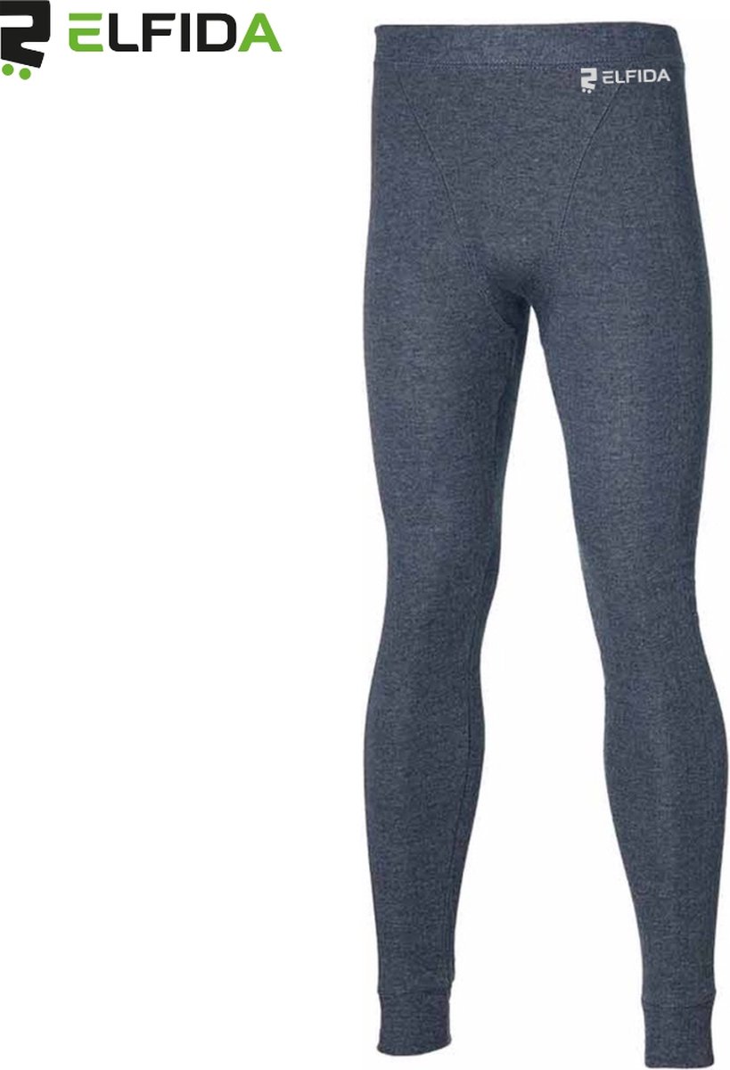 Elfida – Thermobroek Heren – Thermokleding – Thermo Broek Antraciet – Thermo Ondergoed Heren – Maat L