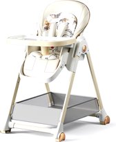 Bol.com J&R Kinderstoel - Babystoel - Baby stoel - Baby eetstoel - babystoel voor aan tafel - Met wieltjes - Kantelbaar - Opvouw... aanbieding